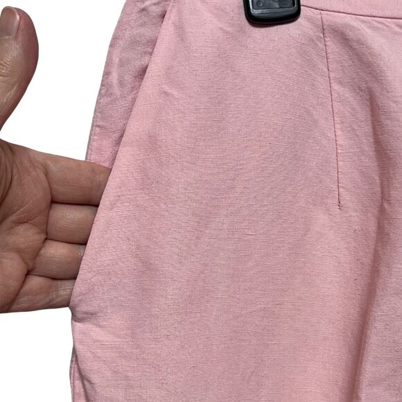 Laura Scott Tailored Pink Linen Blend 2-Piece Pant Suit Career Office 16P‎ READ - Picture 9 of 15